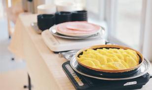 朝食バイキングの料理